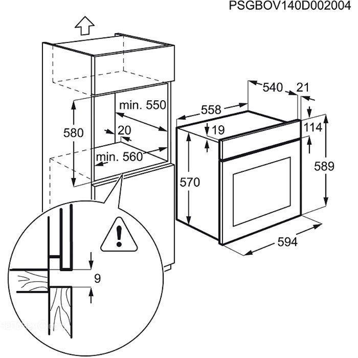 Духовой шкаф electrolux ezb 53430 ax